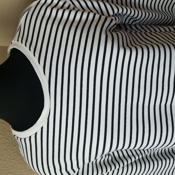 Elizabeth and James Black White Striped Sweatshirt - Picture 2 of 7